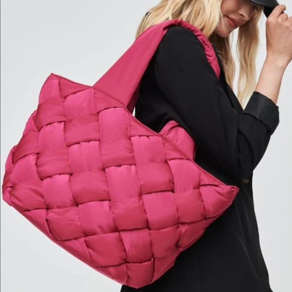 **SOLD**. NWT Sol and Selene INTUITION EAST WEST TOTE MAGENTA (pink) - Picture 3 of 9